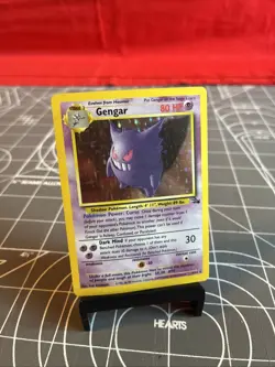 Vintage 1999 Pokemon Fossil Gengar 5/62 Holo Card - Image 1