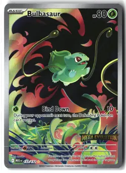 Bulbasaur ⭐ 133/132 Stamped Holo Illustration Rare Mega Evolution Pokemon NM - Image 1