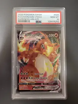 Pokemon Charizard VMAX 020/189 Darkness Ablaze PSA 10 New Cert - Image 1
