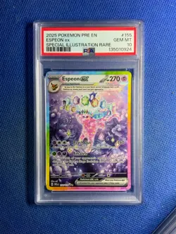 2025 POKEMON PRE EN-PRISMATIC EVOLUTIONS #155 ESPEON EX PSA 10 - Image 1