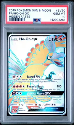 PSA 10 HO-OH GX SV50/SV94 FULL ART SHINY HIDDEN FATES POKEMON ✨ - Image 1