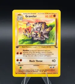 Graveler Pokemon Card 1 st Edition Fossil Set 37/62 1999 WOTC - Image 1