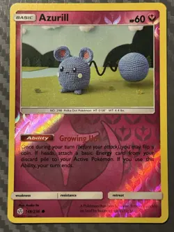 Pokemon TCG Cosmic Eclipse Azurill 146/236 Reverse Holo - Image 1