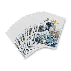 Pokemon Great Wave Pikachu & Friends Sleeves 65 Ct. Pokemon Center Exclusive - Image 1