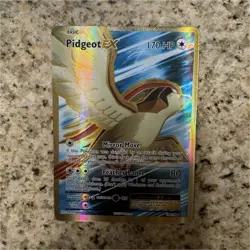 Pokemon Pidgeot EX Full Art Ultra Rare Holo 104/108 Evolutions 170 HP 80 Attack - Image 1