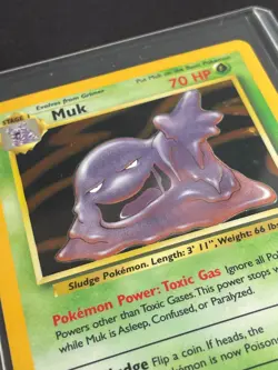 Pokemon '089 Muk 13/62 Holo Rare Vintage WOTC 1999 LP - Image 3