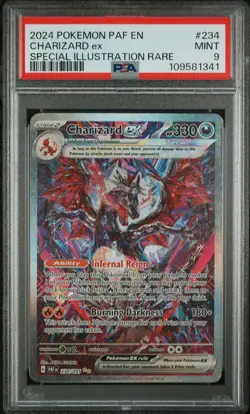 2024 POKEMON PAF EN-PALDEAN FATES SPECIAL ILLUSTRATION RARE CHARIZARD EX PSA 9 - Image 1