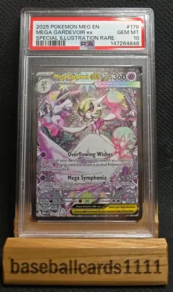 Pokemon 2025 Mega Gardevoir Ex 178/132 SIR PSA 10 Gem New Cert P2 - Image 1