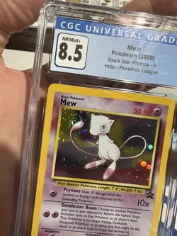 Mew 09/53 Wotc Promo Holo HUGE TAIL SWIRL CGC 8.5 - Pokemon - Black Star Promo! - Image 2