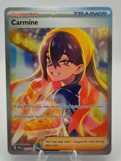 Pokemon Carmine Full Art Trainer 217/167 SV06 Twilight Masquerade Holo SIR - Image 1