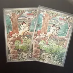 Pokemon TCG Meowth 106/094 Phantasmal Flames Illustration Rare - Image 1