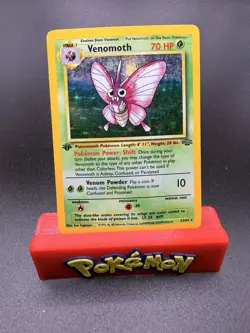 Venomoth - 13/64 Jungle 1st Edition Holo Rare Pokemon - HP/DMG - Image 1
