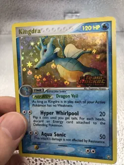 2004 Pokemon EX Team Rocket Returns Kingdra Reverse Holo #12/109 - Image 2