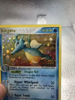 2004 Pokemon EX Team Rocket Returns Kingdra Reverse Holo #12/109 - Image 5