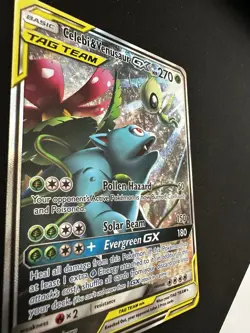 Pokemon TCG Celebi & Venusaur GX SM167 Promo Tag Team Near Mint Condition - Image 3