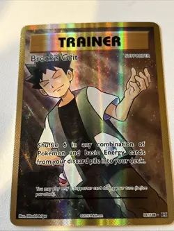 Pokemon Brock's Grit Full Art Ultra Rare Trainer Evolutions Holo 107/108 NM - Image 1