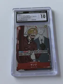 One Piece CCG Sanji OP01-013 Promo Card Japanese CGC 10 Gem Mint - Image 1