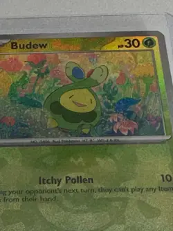 Pokemon TCG Budew Master Ball Pattern Holo Card 004/131 SV Prismatic Evolutions - Image 2