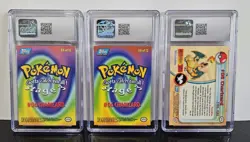 Lot of 3 CGC Graded 7,8,8 Topps 1999 POKEMON CHARIZARD 1st PRINT Blue Logo Cards - Image 2