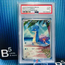 Misty's Lapras 194/182 Destined Rivals Illustration Rare Card PSA 9 - Image 1