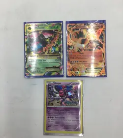 Lot of 3 [Holo] Pokemon TCG Cards - M Venusaur EX, Charizard EX, Hoopa - Image 1