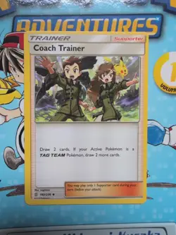 Coach Trainer 192/236 Unified Minds Regular Uncommon Pikachu Cameo Pokemon Card - Image 1