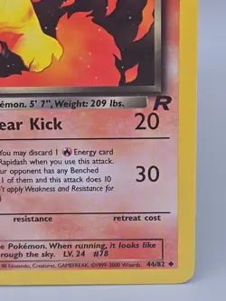Dark Rapidash 44/82 Team Rocket Non-Holo Pokemon Card - Image 4