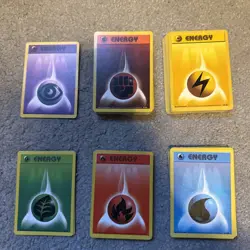 Pokemon Vintage TCG WOTC Base Set Energy Cards, approx 100 - Image 1