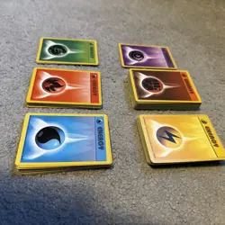 Pokemon Vintage TCG WOTC Base Set Energy Cards, approx 100 - Image 2