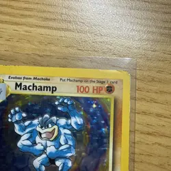 Pokemon TCG Machamp 8/102 Holo Unlimited Rare Card Original Base Set 1999 - Image 3