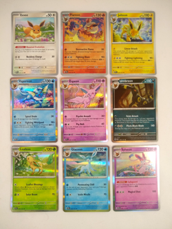 Pokemon Eeveelution Card Lot Holos–Eevee Flareon Jolteon Vaporeon Espeon Umbreon - Image 1