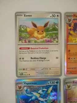 Pokemon Eeveelution Card Lot Holos–Eevee Flareon Jolteon Vaporeon Espeon Umbreon - Image 2