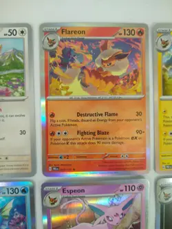 Pokemon Eeveelution Card Lot Holos–Eevee Flareon Jolteon Vaporeon Espeon Umbreon - Image 3