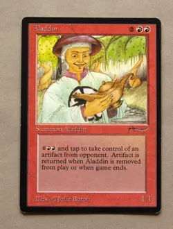 MTG ALADDIN (X1) ARABIAN NIGHTS NM Magic Card - Image 1