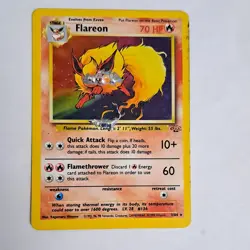Pokemon Flareon Jungle 03/64 Holo Rare Unlimited 70 HP The Pokemon Company Card - Image 1