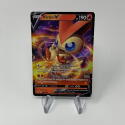 Victini V 25/202 Pokemon TCG Sword and Shield Ultra Rare Card NM - Image 1