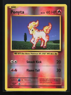 Pokemon Card Ponyta 19/108 XY Evolutions Reverse Holo Near Mint - Image 1