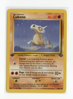 Cubone 50/64 Jungle Regular 1st Edition 1999 LP - Image 1