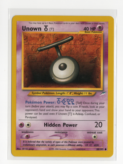 Unown Set of 3 (K 58/64 Neo Revelation) (T P 88/105 58/105 Neo Destiny) LP - Image 2