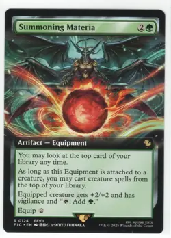 Summoning Materia (Extended Art) R Commander: FINAL FANTASY 124 NM MTG Magic - Image 1