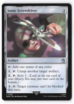 Sonic Screwdriver (0186) U MTG Universes Beyond: Doctor Who NM Magic - Image 1