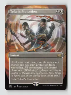 Teferi's Protection (Borderless)*Non-Foil* Double Masters 2022 343 LP - Image 1