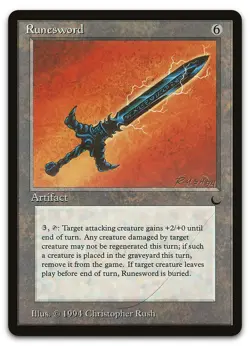 Runesword (NM) The Dark DRK Magic MTG - Image 1