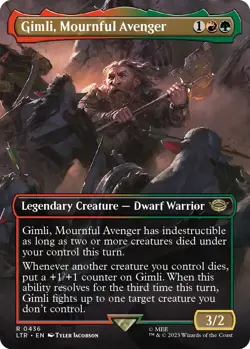 Foil - Gimli, Mournful Avenger (Borderless) - 436 / NM / English MTG - Image 1