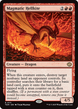 x4 Magmatic Hellkite TDM Tarkir Dragonstorm MTG 111 RARE M/NM 4x - Image 1
