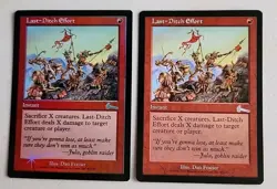 2 Last-Ditch Effort Foil & Regular Urza's Legacy Regular LP Lightly Played MTG - Image 1
