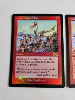 2 Last-Ditch Effort Foil & Regular Urza's Legacy Regular LP Lightly Played MTG - Image 2