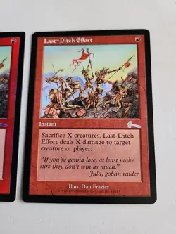 2 Last-Ditch Effort Foil & Regular Urza's Legacy Regular LP Lightly Played MTG - Image 3