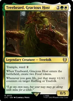 X 1 Treebeard, Gracious Host NM-M Lord of the Rings LTC 073 MTG Magic - Image 1