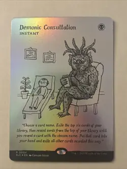 Demonic Consultation Foil Secret Lair Countdown Kit Magic The Gathering NM - Image 1